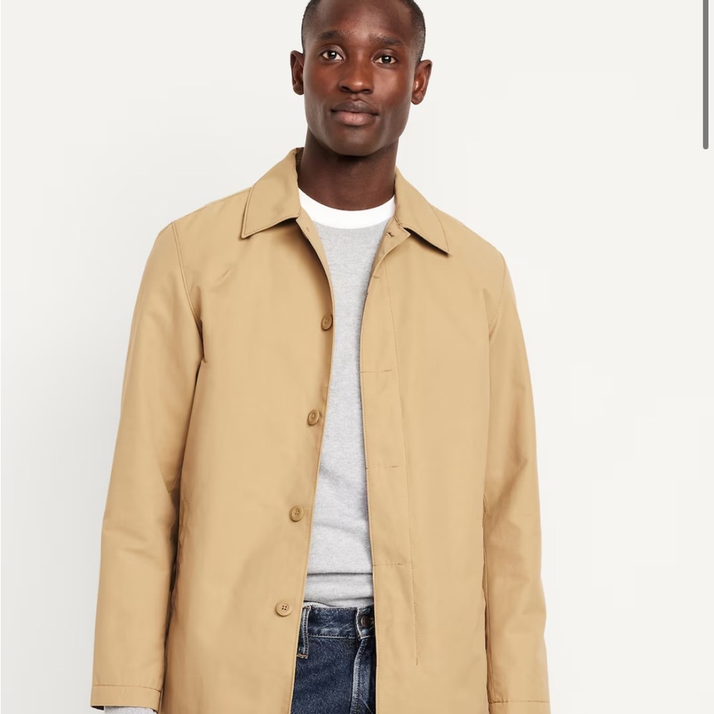 Old Navy Tan Trench Coat Classic Design